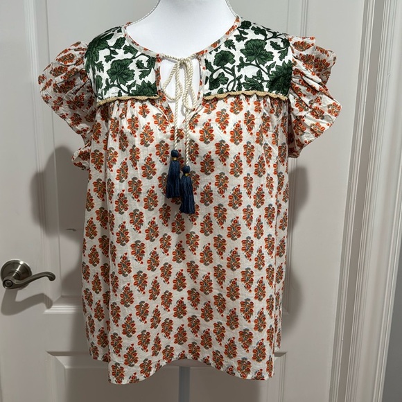 THML Boho Floral Tassel Top | Size XS - Picture 2 of 5